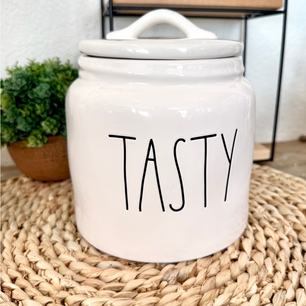 Rae Dunn White Ceramic Tasty Canister